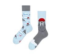 Many Mornings Lustige Socken Unisex 35-38 The Walrus Bunte Baumwollsocken mit Walross-Motiv Ungleiche Paar-Socken Nachhaltig und Bequem Geschenkidee für Tierliebhaber
