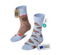 Many Mornings - Mismatched Socken - Capybara/Wasserschwein (DE/NL/SE/PL, Numerisch, 35, 38, Regular, Regular)