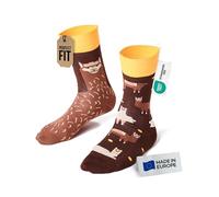 Many Mornings - Mismatched Socken - Lustige Socken Unisex - Alpaka Socken - Geschenkidee - Design: Fluffy Alpaca - Made in EU - 43-46