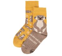 Many Mornings - The Meerkat/Erdmännchen - Mismatched Socken - Gr. 43-46