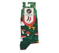 Many Mornings Socken Meet The Shrooms – bunte Unisex-Baumwollsocken mit Fliegenpilz-Motiv 43/46