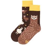 Many Mornings - Socken FLUFFY ALPACA - Farbe - gelb/braun, 39-42