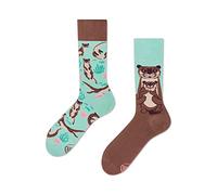 Many Mornings Unisex Otter Stories Mismatched Socken, Multicolor, 35-38