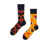 many mornings - Socken APPLE HEDGEHOG gelb/braun - Gr. - 43-46