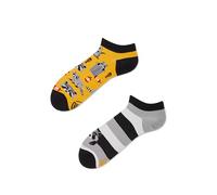 Many Mornings Socken Bunte Lustige Baumwollsocken Größe 39-42 Raccoon Bandit Low Erwachsene Unisex Kurze Socken Mit Waschbär-Motiv Damen Herren