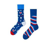 many mornings - Socken DR TOOTH rot/blau - Gr. - 35-38