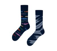 many mornings - Socken - Fast Cars blau - Gr. - 39-42