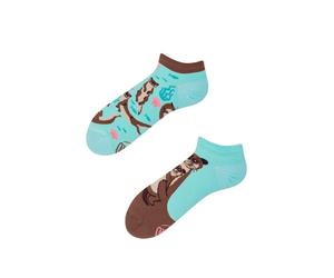 many mornings - Socken OTTER STORIES cyan/braun - Gr. - 39-42