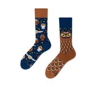 many mornings - Socken - OWLY MOLY blau/braun - Gr. - 39-42