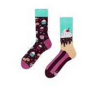 Many Mornings Socken The Cupcake Baumwollsocken Muffin-Motiv Braun Größe 35-38