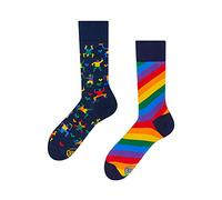 Many Mornings Unisex Over The Rainbow Mismatched Socken, Multi-Color, 43-46