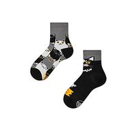 Many Mornings Unisex Socken Katzensocken BLACK CAT KIDS 27-30 Lustige Bunte Baumwollsocken mit schwarzem Katzenmotiv Witziges Geschenk