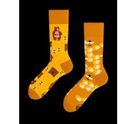 Many Mornings - Mismatched Socken - Lustige Socken Unisex - Socken Bären - Geschenkidee - Design: Honey Bear - Made in EU - 35-38