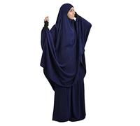 MANYMANY Muslimisches Gebetskleid für Frauen Islamisches Gebetskleid in voller Länge Hijab Robe zweiteiliges Abaya Ramadan Kleid