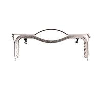 Manyo 1 Stück Mode Metall Taschengriff - Taschenrahmen, 27cm, 4 Farbe zu wählen, Für Taschen/Geldbörse/Brieftasche. (Silber)