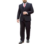 MANYUBEI Anzug Herren, 3-Teilig Smoking Anzüge Schwarz Große Größe Lockere Version Anzugjacken Für Hochzeit Business Formell Sakko Weste Hose,62,Navy Blue