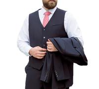 MANYUBEI Anzug Herren, 3-teilig Smoking Jacke Extra Groß Lockere Version Business Casual Hochzeits Blazer Kleid Bankett Gastgeber Formelle Jacke, Dicke Herrenbekleidung,8XL,Blue