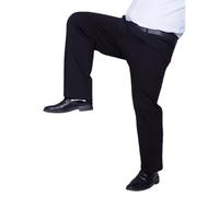 MANYUBEI Anzughose Für Herren, Stretch Übergröße Hohe Taille Bequeme Lockere Passform Leichte Business Büro Freizeithose Mit Taschen, 62,Black