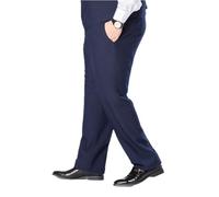MANYUBEI Formale Herrenhose Stretch Übergröße Hohe Taille Lässig Business Büro Arbeit Hose Mit Geradem Bein Anzughose Bequem Locker,4XL,Blue