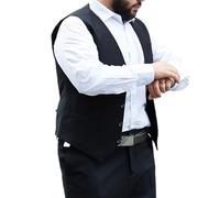 MANYUBEI Formale Weste Für Herren, Schwarz Übergröße Lockere Anzugweste Ärmellos V-Ausschnitt Business Casual Dickes Herrenkleid Für Smoking, Hochzeit,4XL,Black