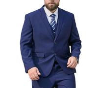 MANYUBEI Herren Anzüge, 2-teilige Smokingjacke Große Größe Lockere Version Business-Casual Hochzeitsblazer Kleid Bankett Gastgeber Formelle Jacke Dicke Herrenbekleidung,68,Blue