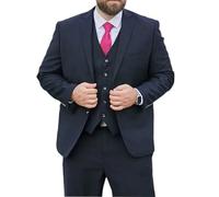 MANYUBEI Herren Anzüge, 3-teilig Smoking Jacke Extra Groß Lockere Version Business Casual Hochzeits Blazer Kleid Bankett Gastgeber Formelle Jacke, Dicke Herrenbekleidung,4XL,Blue