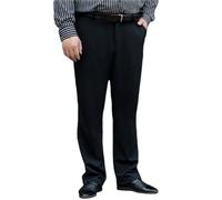 MANYUBEI Herren Anzughose, Männer in Übergrößen Stretch Formelle Business Büro Arbeit Mit Geradem Bein Bundesbund Hosen Bequem Locker Black,9XL