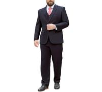 MANYUBEI Herrenanzüge, 3-teilig Smokingjacken Einfarbig Große Größe Lockere Version Blazer Zwei Knöpfe Hochzeitskleid Business Blazer Weste Und Hosen, Dicke Herrenbekleidung,58, Navy Blue