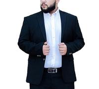 MANYUBEI Herrenanzüge, Blazer Übergröße Schmale Passform Einreihig Zwei Knöpfe Smoking Hochzeitskleid Business Lässig Bankett Gastgeber Formelle Jacke, Dicke Herrenbekleidung,4XL,Blue