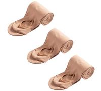 MANZI 3 Paar Balettstrumpfhose Mädchen Damen Basic Cabrio Ballett Tanz Strumpfhosen mit Fersenloch Kinder,Erwachsene 40 den，Hautfarben,XX-Large(Adult M/L)