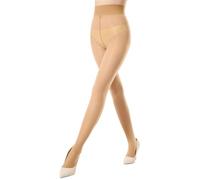 MANZI Damen Glanzstrumpfhosen Glänzende Sexy Öl Glanz Strumpfhosen 1 Paar Hohe Taille Feinstrumpfhose Damen Ultradünne 15 Denier Natur L-XL