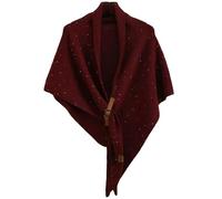 MAOAEAD 2025 Neue Pashmina-Schals für Damen, weicher gestrickter Dreiecks-Schal aus Wolle, eleganter warmer Wickelschal, leichter Reise-Poncho für den Alltag in einfarbiger Ausführung, L