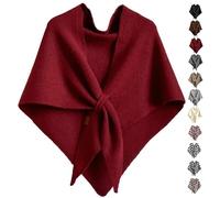 MAOAEAD 2025 Neue Pashmina-Wickeltücher für Damen, weicher gestrickter Dreiecks-Schal-Cape aus Wolle, eleganter warmer Wickelschal, leichter Reise-Poncho in einfarbiger Ausführung für den Alltag