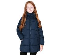 maoo garden Mädchen Winter Langer Puffer Leichter Mantel Dick gepolstert Weiches Fleece Jacke mit Kapuze 817 Marine 7-8Y