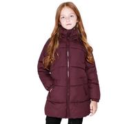 maoo garden Mädchen Winter Langer Puffer Leichter Mantel Dick gepolstert Weiches Fleece Jacke mit Kapuze 817 Wein 13-14Y