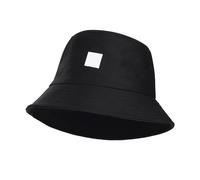 MaoXinTek Fischerhut Unisex Faltbar Baumwolle Bucket Hat für Wandern Camping Strand 62cm Schwarz