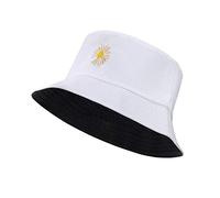 MaoXinTek Fischerhut Unisex Reversibel Baumwolle Gänseblümchen Bucket Hat für Wandern Camping Strand 56-58 cm