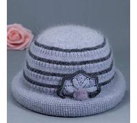 MAOZIm Strickmütze Wintermütze für ältere Menschen Oma gestrickte warme Mütze mittleren Alters und Alt plus Samt dicke Beckenmütze