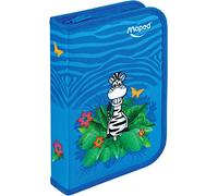 Maped Schüleretui 967814 Jungle – aus Polyester, befüllt, blau