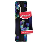 Maped Federmäppchen Deepsea Paradise aus Polyester, strapazierfähig, Metallreißverschluss, 21 cm