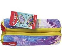 Maped Doppel-Schlamper-Etui XXL FANCY "ROSA MARMOR" dreieckige Form, mit XXL-Öffnung, 2 wendbare Seiten: - 1 Stück (932803)