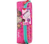Maped Federmäppchen Barbie XXL – XXL-Öffnung, 2 wendbare Seiten, dreieckig, pink/weiß