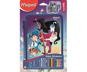 Maped Pencil case dobbel Pirates with content 34 items