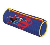Maped Rundes Federmäppchen Superman – Neopren, weich & reißfest, 21 x 6 cm, blau