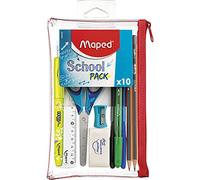 Maped - Schüler-Set gefülltes Etui SCHOOL PACK - 10-tlg. - transparent