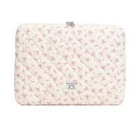 Maple Blatt Flauschige gepolsterte Beutel Stickerei geschwollener Schutzhülle Schockdicht niedlichen Laptop -Hülle Pendel -Arbeitsbeutel (Pink Medium)