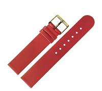 MARBURGER Uhrenarmband 12mm Leder Rot Gold - Montage Set 7611242100220