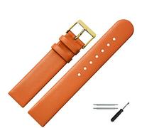 MARBURGER Uhrenarmband 16mm Leder Orange Gold - Montage Set 7611646000220