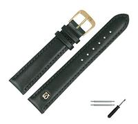 MARBURGER Uhrenarmband 20mm Leder Gruen Gold Glatt Mit Naht - Montage Set 1002060000220