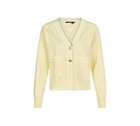 Marc Aurel - Strickjacke mit Kontrastringeln yellow - Gr. - 42